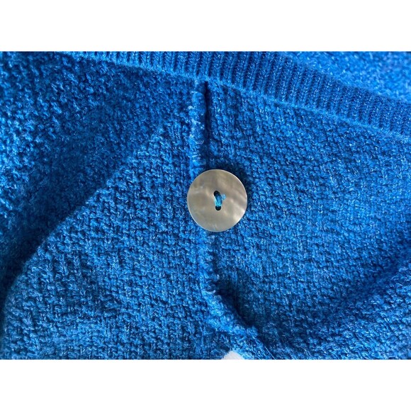 Vintage Stephanie Schuster Princess Knitwear Cardigan Womens 3X Blue Lagenlook - Picture 4 of 14